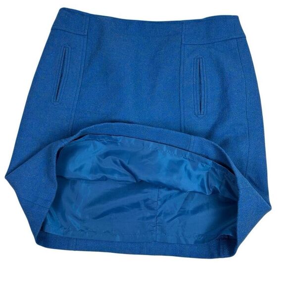 Talbots Cobalt Wool Blend skirt size 10 Petite with Pockets - Picture 6 of 8